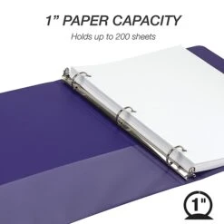 Samsill Earth's Choice Biobased Economy 1" 3-Ring View Binder, Purple (SAM17338) -Office Supply Shop sp117514185 sc7