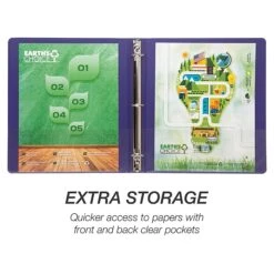 Samsill Earth's Choice Biobased Economy 1" 3-Ring View Binder, Purple (SAM17338) -Office Supply Shop sp117514186 sc7