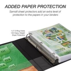 Samsill Earth's Choice Biobased Heavy Duty 1 1/2" 3-Ring View Binder, Black (SAM17150) -Office Supply Shop sp117514747 sc7