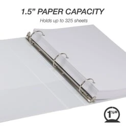 Samsill Earth's Choice Biobased 1 1/2" 3-Ring View Binders, White, 4/Pack (I08957) -Office Supply Shop sp117515486 sc7