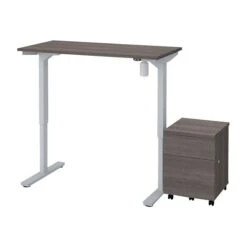 Bestar Universel 28"-45" Adjustable Standing Desk, Bark Gray (65842-47)