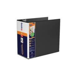 QuickFit 5" 3 Ring View Binder With D-Rings, Black (87071)