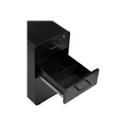 Poppin The Sort-It-Out 3-Drawer Vertical File Cabinet, Locking, Letter/Legal, Black, 20" (104741) -Office Supply Shop sp122684584 sc7