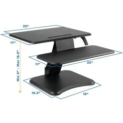 Mount-It! Adjustable Desk, Black (MI-7957) -Office Supply Shop sp123234005 sc7