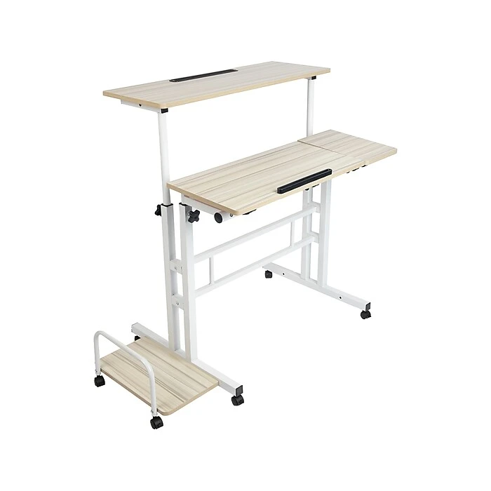 Mind Reader 30-44"H Wood Adjustable Desk, White (SDROLLXL-WHT) Mind Reader 30-44"H Wood Adjustable Desk, White (SDROLLXL-WHT) -Office Supply Shop sp126585157 sc7