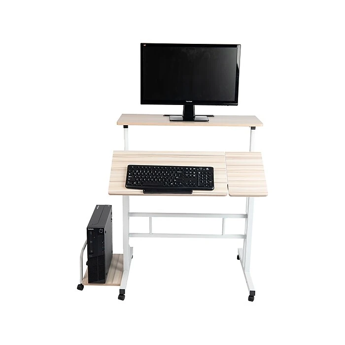 Mind Reader 30-44"H Wood Adjustable Desk, White (SDROLLXL-WHT) Mind Reader 30-44"H Wood Adjustable Desk, White (SDROLLXL-WHT) -Office Supply Shop sp126585165 sc7