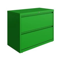 Hirsh HL10000 Series 2-Drawer Lateral File Cabinet, Locking, Letter/Legal, Screaming Green, 36" (24251)