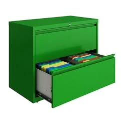Hirsh HL10000 Series 2-Drawer Lateral File Cabinet, Locking, Letter/Legal, Screaming Green, 36" (24251) -Office Supply Shop sp126688854 sc7