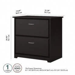 Bush Furniture Cabot Lateral File Cabinet, Espresso Oak (WC31880-03) -Office Supply Shop sp129130783 sc7