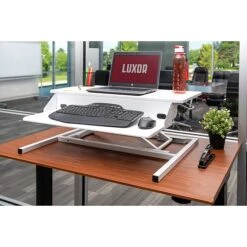 Luxor CVTR PRO Series 32"W Adjustable Desk Riser, White (CVTR PRO-WH) -Office Supply Shop sp129135869 sc7
