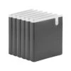Poppin Standard 1" 3-Ring Binder, Dark Gray, 6/Pack (108671)
