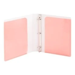 Poppin Standard 1" 3-Ring Pocket Binder, Blush, 6/Pack (108670) -Office Supply Shop sp129901687 sc7