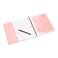 Poppin Standard 1" 3-Ring Pocket Binder, Blush, 6/Pack (108670) -Office Supply Shop sp129901688 sc7