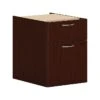 HON Mod 2-Drawer Vertical File Cabinet, Hanging Pedestal, Letter/Legal, Traditional Mahogany, 20" (HONPLPHBFLT1)