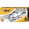 BIC Clic Stic Retractable Ballpoint Pen, Medium Point, Black Ink, 12/Case (CSM11-BLK)