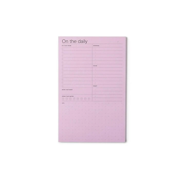 Noted by Post-it® Brand, Daily Planner Pad, Pink, 4.9" x 7.7", 100 Sheets/Pad, 1 Pad (NTD-58-PK) 3M Noted By Post-it® Brand, Daily Planner Pad, Pink, 4.9" X 7.7", 100 Sheets/Pad, 1 Pad (NTD-58-PK) -Office Supply Shop sp135289794 sc7