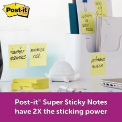 Post-it® Super Sticky Notes, 3" X 3", Canary Yellow, 90 Sheets/Pad, 12 Pads/Pack (654-12SSCY) -Office Supply Shop sp135295108 sc7