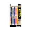 Pilot G2 Mineral Art Limited Edition Retractable Gel Pens, Fine Point, Assorted Ink, 5/Pack (GMAC5001F)
