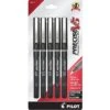 Pilot Precise V5 Rollerball Pens, Extra Fine Point, Black Ink, 5/Pack (26010)