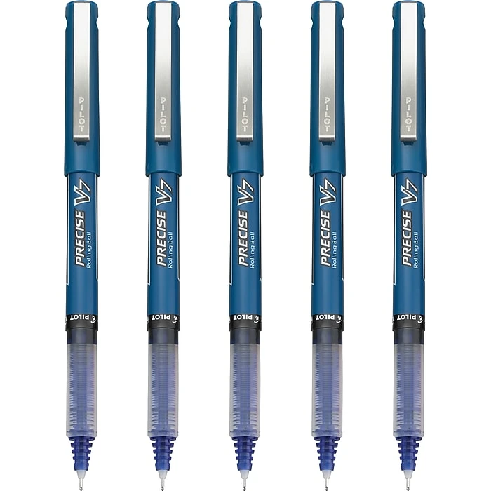 Pilot Precise V7 Rollerball Pens, Fine Point, Blue Ink, 5/Pack (26021) Pilot Precise V7 Rollerball Pens, Fine Point, Blue Ink, 5/Pack (26021) -Office Supply Shop sp135695476 sc7