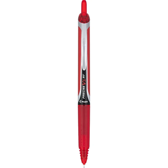 Pilot Precise V5 RT Retractable Rollerball Pens, Extra Fine Point, Red Ink, Dozen (26064) Pilot Precise V5 RT Retractable Rollerball Pens, Extra Fine Point, Red Ink, Dozen (26064) -Office Supply Shop sp135695521 sc7