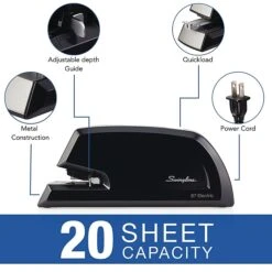 Swingline Commercial Electric Stapler, 20 Sheet Capacity, Black/Silver (06701) 3 Swingline Commercial Electric Stapler, 20 Sheet Capacity, Black/Silver (06701) -Office Supply Shop sp140432083 sc7