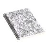 DENY Designs Linear Feminine Essence By Marta Barragan Camarasa Notebook, 5.5" X 8.25", Dotted, 40 Sheets, White/Black