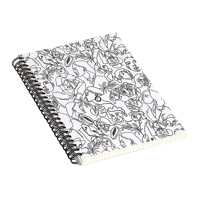 DENY Designs Linear Feminine Essence by Marta Barragan Camarasa Notebook, 5.5" x 8.25", Dotted, 40 Sheets, White/Black DENY Designs Linear Feminine Essence By Marta Barragan Camarasa Notebook, 5.5" X 8.25", Dotted, 40 Sheets, White/Black -Office Supply Shop sp143470635 sc7