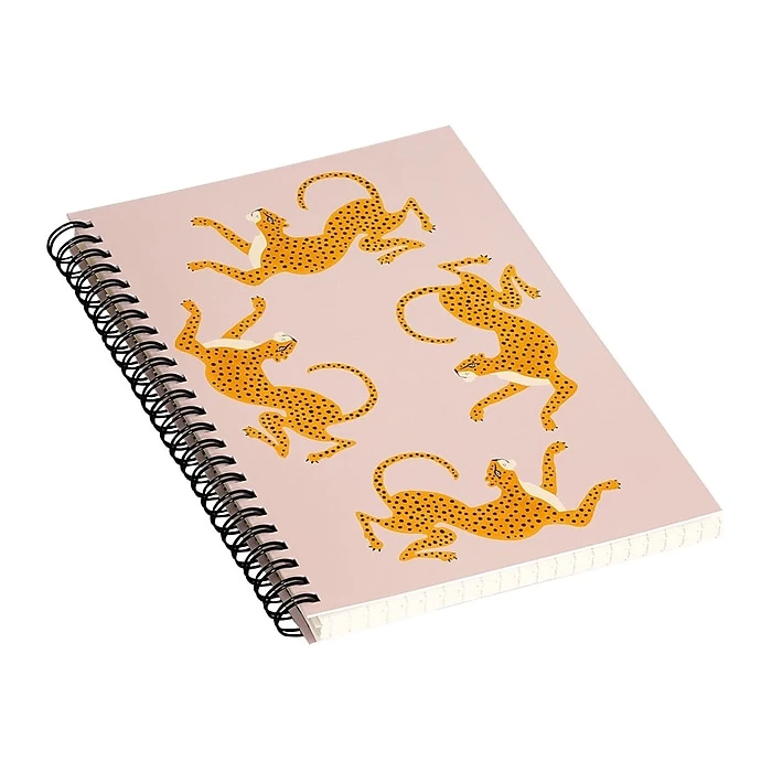 DENY Designs Leopard Race Pink by Megan Galante Notebook, 5.5" x 8.25", Dotted, 40 Sheets, Pink (72874-nobs01) DENY Designs Leopard Race Pink By Megan Galante Notebook, 5.5" X 8.25", Dotted, 40 Sheets, Pink (72874-nobs01) -Office Supply Shop sp143470660 sc7