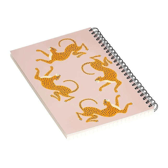 DENY Designs Leopard Race Pink by Megan Galante Notebook, 5.5" x 8.25", Dotted, 40 Sheets, Pink (72874-nobs01) DENY Designs Leopard Race Pink By Megan Galante Notebook, 5.5" X 8.25", Dotted, 40 Sheets, Pink (72874-nobs01) -Office Supply Shop sp143470661 sc7