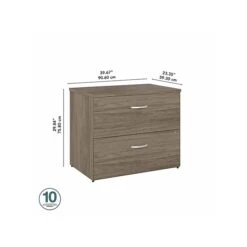 Bush Business Furniture Studio C 2 Drawer Lateral File Cabinet, Modern Hickory (SCF136MHSU) -Office Supply Shop sp143680571 sc7