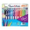 Paper Mate Flair Felt Pens, Bold/Medium Point, Assorted Color Inks, 20/Pack (2158649)