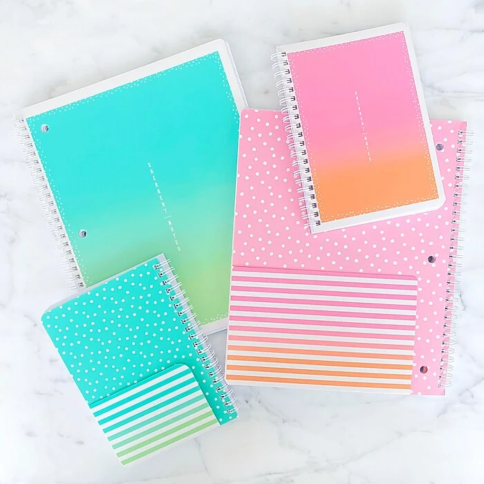 Carolina Pad Sherbert Notes 1-Subject Notebook, 8.5" x 10.5", College Ruled, 80 Sheets, Assorted Colors (00025) Carolina Pad Sherbert Notes 1-Subject Notebook, 8.5" X 10.5", College Ruled, 80 Sheets, Assorted Colors (00025) -Office Supply Shop sp146085996 sc7