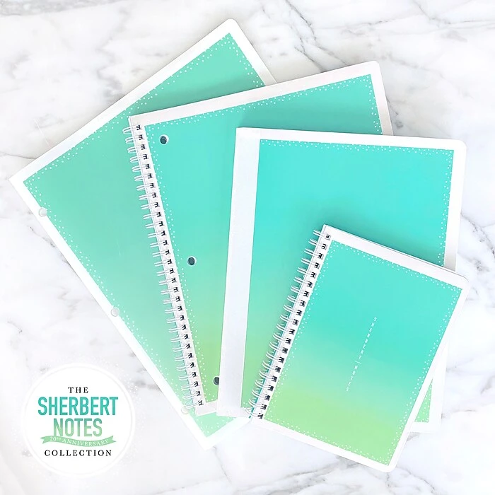 Carolina Pad Sherbert Notes 1-Subject Notebook, 8.5" x 10.5", College Ruled, 80 Sheets, Assorted Colors (00025) Carolina Pad Sherbert Notes 1-Subject Notebook, 8.5" X 10.5", College Ruled, 80 Sheets, Assorted Colors (00025) -Office Supply Shop sp146085997 sc7