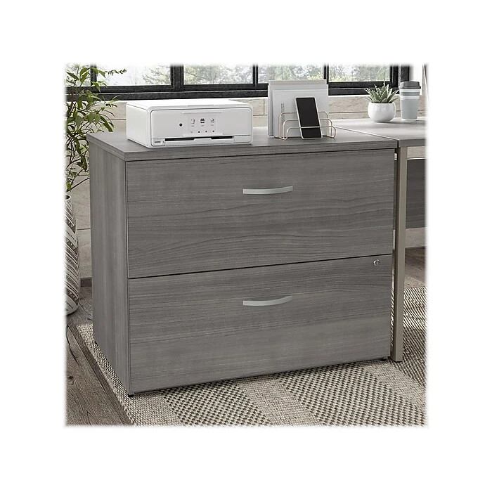 Bush Business Furniture Hybrid 2-Drawer Lateral File Cabinet, Letter/Legal, Platinum Gray, 36" (HYF136PGSU-Z) Bush Business Furniture Hybrid 2-Drawer Lateral File Cabinet, Letter/Legal, Platinum Gray, 36" (HYF136PGSU-Z) -Office Supply Shop sp147695939 sc7