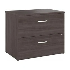 Bush Business Furniture Hybrid 2-Drawer Lateral File Cabinet, Letter/Legal, Storm Gray, 36" (HYF136SGSU-Z)