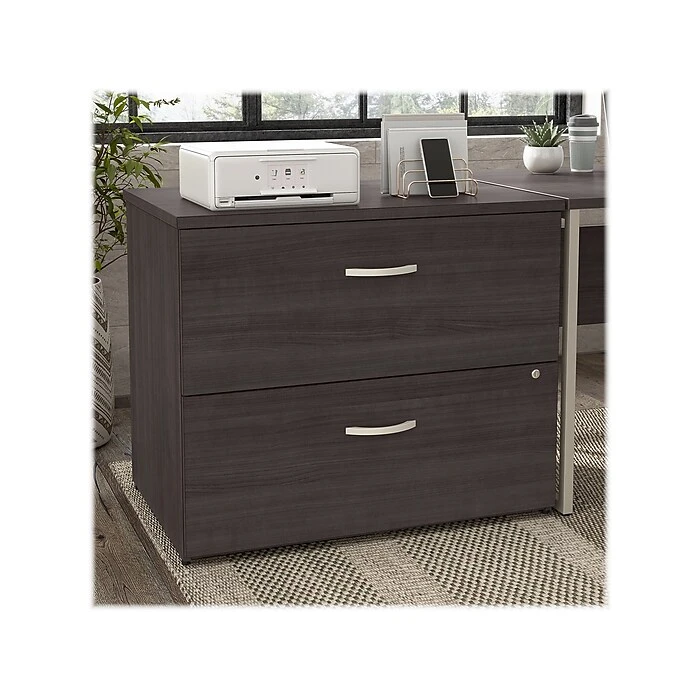 Bush Business Furniture Hybrid 2-Drawer Lateral File Cabinet, Letter/Legal, Storm Gray, 36" (HYF136SGSU-Z) Bush Business Furniture Hybrid 2-Drawer Lateral File Cabinet, Letter/Legal, Storm Gray, 36" (HYF136SGSU-Z) -Office Supply Shop sp147695952 sc7