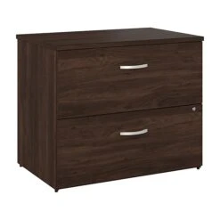 Bush Business Furniture Hybrid 2-Drawer Lateral File Cabinet, Letter/Legal, Black Walnut, 36" (HYF136BWSU-Z)