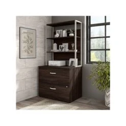Bush Business Furniture Hybrid 2-Drawer Lateral File Cabinet, Letter/Legal, Black Walnut, 36" (HYF136BWSU-Z) -Office Supply Shop sp147695968 sc7