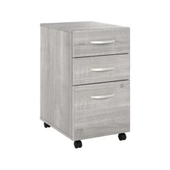 Bush Business Furniture Hybrid 3-Drawer Mobile File Cabinet, Letter/Legal, Platinum Gray, 20" (HYF216PGSU-Z)