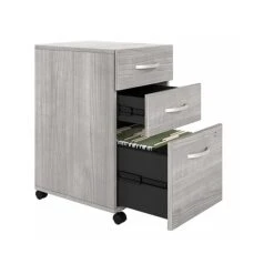 Bush Business Furniture Hybrid 3-Drawer Mobile File Cabinet, Letter/Legal, Platinum Gray, 20" (HYF216PGSU-Z) -Office Supply Shop sp147788142 sc7