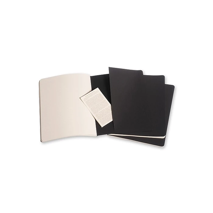 Moleskine Cahier Soft Cover Journal, 7.5" x 9.75", Black, 3/Pack (705014) Moleskine Cahier Soft Cover Journal, 7.5" X 9.75", Black, 3/Pack (705014) -Office Supply Shop sp152889570 sc7