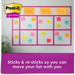 Post-it® Super Sticky Meeting Notes, 6" X 4", Energy Boost Collection, 8 Pads/Pack, 45 Sheets/Pads (6445-SSP) -Office Supply Shop sp161314577 sc7