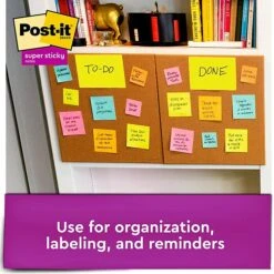 Post-it® Super Sticky Meeting Notes, 6" X 4", Energy Boost Collection, 8 Pads/Pack, 45 Sheets/Pads (6445-SSP) -Office Supply Shop sp161314578 sc7