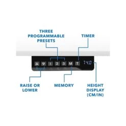 Mount-It! 30"-49"H Adjustable Electric Sit-Stand Desk, White/Black (MI-18064) 2 Mount-It! 30"-49"H Adjustable Electric Sit-Stand Desk, White/Black (MI-18064) -Office Supply Shop sp161382660 sc7