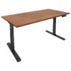 Mount-It! 30"-49"H Adjustable Electric Sit-Stand Desk, Brown/Black (MI-18065)