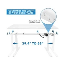 Mount-It! 30"-49"H Adjustable Electric Sit-Stand Desk, White (MI-18060) 1 Mount-It! 30"-49"H Adjustable Electric Sit-Stand Desk, White (MI-18060) -Office Supply Shop sp161464403 sc7