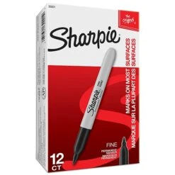 Sharpie Permanent Marker, Fine Tip, Black, Dozen (30001) -Office Supply Shop sp161466830 sc7