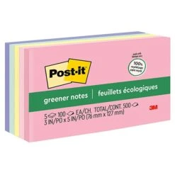 Post-it® Greener Notes, 3" X 5", Sweet Sprinkles Collection, 100 Sheets/Pad, 5 Pads/Pack (655-RP-A) -Office Supply Shop sp161998227 sc7 1