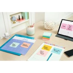 Post-it® Notes, 3" X 3", Beachside Café Collection, 100 Sheets/Pad, 24 Pads/Pack (654-24APVAD) -Office Supply Shop sp161998347 sc7